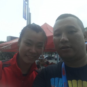Tang Jinhua is a female Chinese badminton player